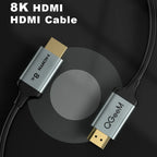QGeeM 8K HDMI Cable HDMI 2.1 Wire for Xiaomi Xbox Serries X PS5 PS4 Chromebook Laptops 120Hz HDMI Splitter Digital Cable Cord 4K