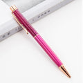 Lytwtw's Ballpoint Pen Oil Metal Office School Supplies Stationery Spinning Rose Gold Gift Cute Clip Glitter