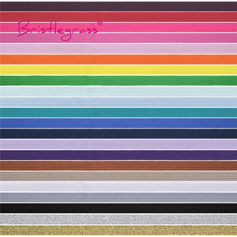 BRISTLEGRASS 2 5 10 Yard 1/4" 6mm Flat Skinny Elastic Cord Glitter Latex Rubber Band Rope Notebook Earloop Dress DIY Sewing Trim