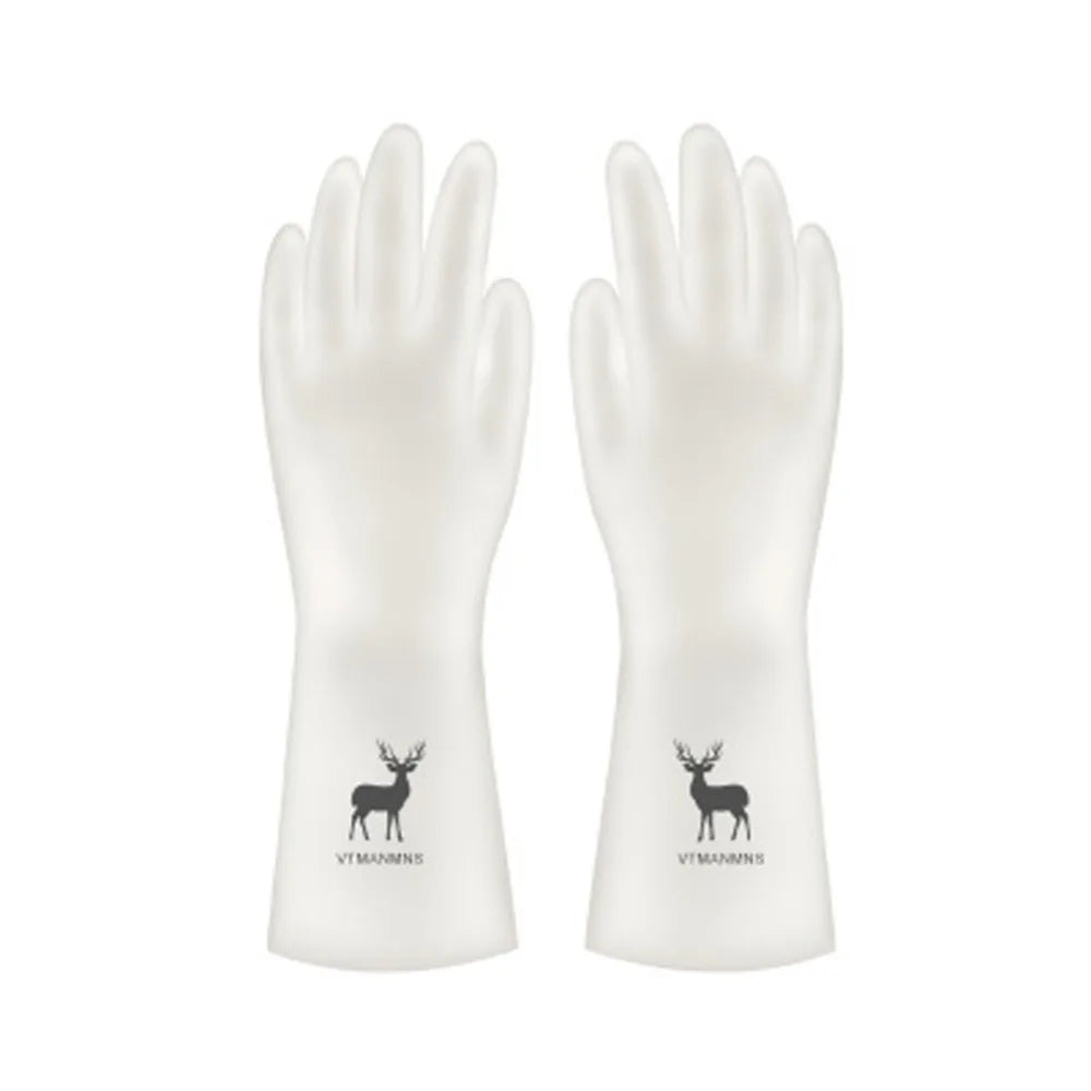 Female waterproof rubber latex dishwashing gloves kitchen durable cleaning housework chores dishwashing tools