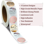 100-500pcs Thank You for My Small Business Stickers Paper Thank You Label Sticker Kraft paper Adhesive Shipping Mail Labels