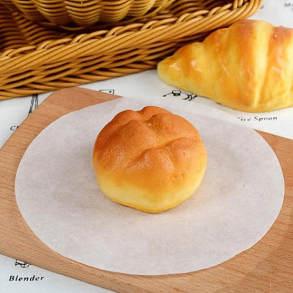 100Pcs Round Baking Sheet 15cm/20cm/23cm Parchment Paper Rounds Dual-Sided Wax Parchment Circles Barbecue Cookie Cooking Tool