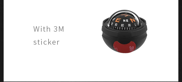 KANPAS Compass for Car/Small Dashboard Compass/Compass for Boat/No Leaking Compass/Double Dial/Luminous