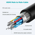 QGeeM 8K HDMI Cable HDMI 2.1 Wire for Xiaomi Xbox Serries X PS5 PS4 Chromebook Laptops 120Hz HDMI Splitter Digital Cable Cord 4K