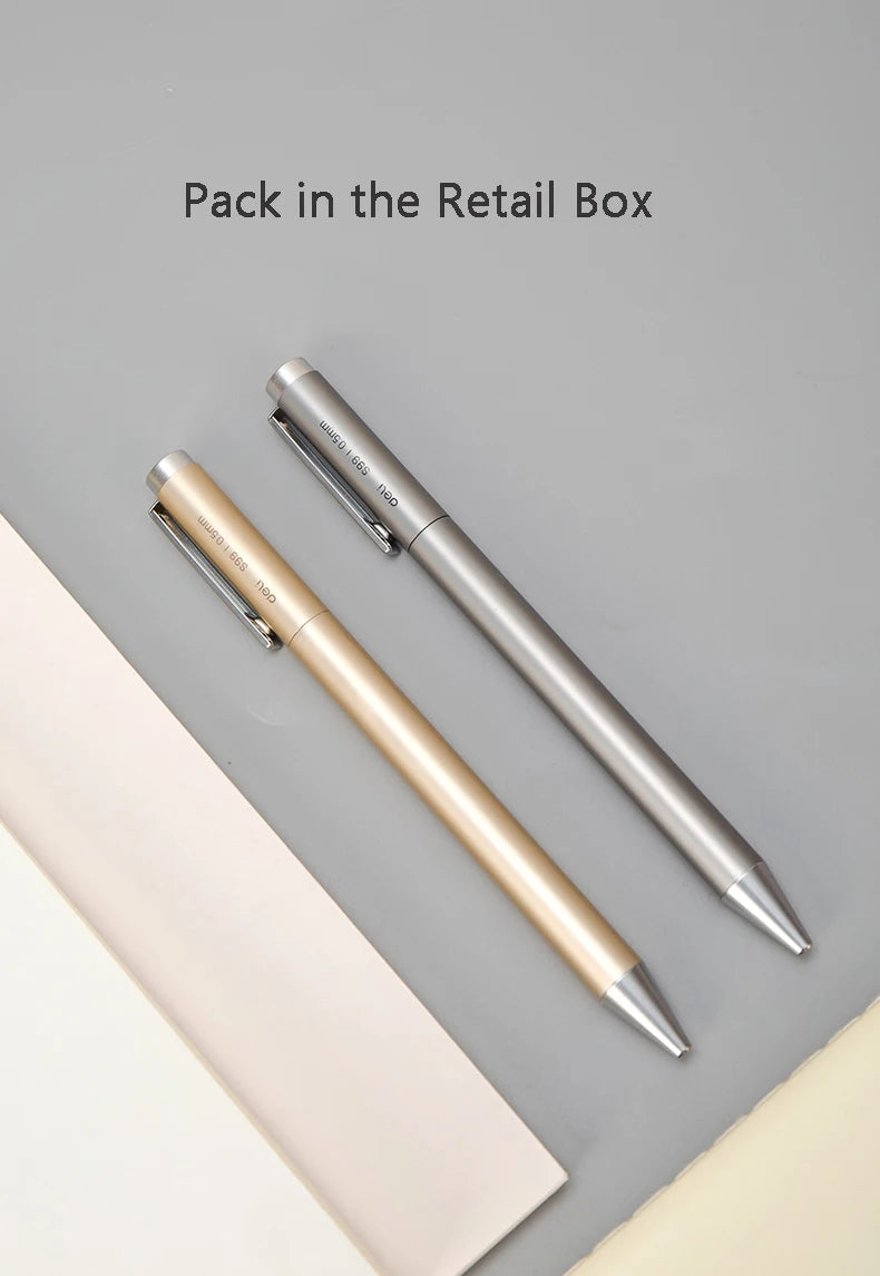 Deli Metal Gel Pen Rollerball Caneta ручка Ballpoint 0.5MM Signing Pens for Office Students Business Stationary Supplies