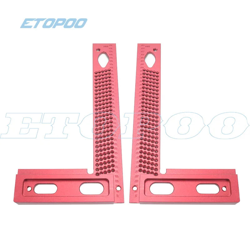 TS-3 Square Hole ruler Woodworking T-type Scribe Mark Measurement Tool Aluminum Alloy Precision Cross-calibration Ruler