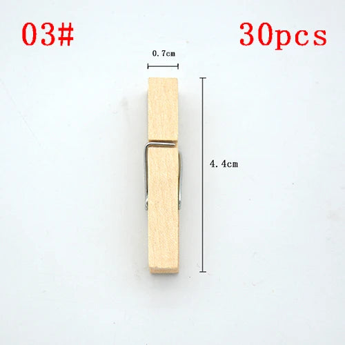 1/20/30/50 PCS Different Sizes 25mm/35mm/44mm/150mm Natural Wooden Clips For Photo Memo Office Clothespin Craft Decoration Pegs