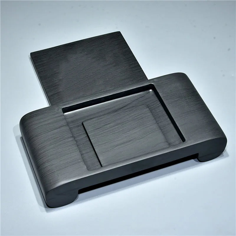 Natural Stone Chinese Inkstone She Yan Tai Chinese Painting Palette Ink Slab Inkslab Inkwell Ink-well With Cover