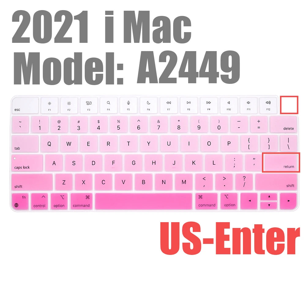 For Apple Magic Keyboard Cover (2021 release) A2450 A2449 Stickers iMAC Keyboard Protector Silicone Bluetooth keyboard case New