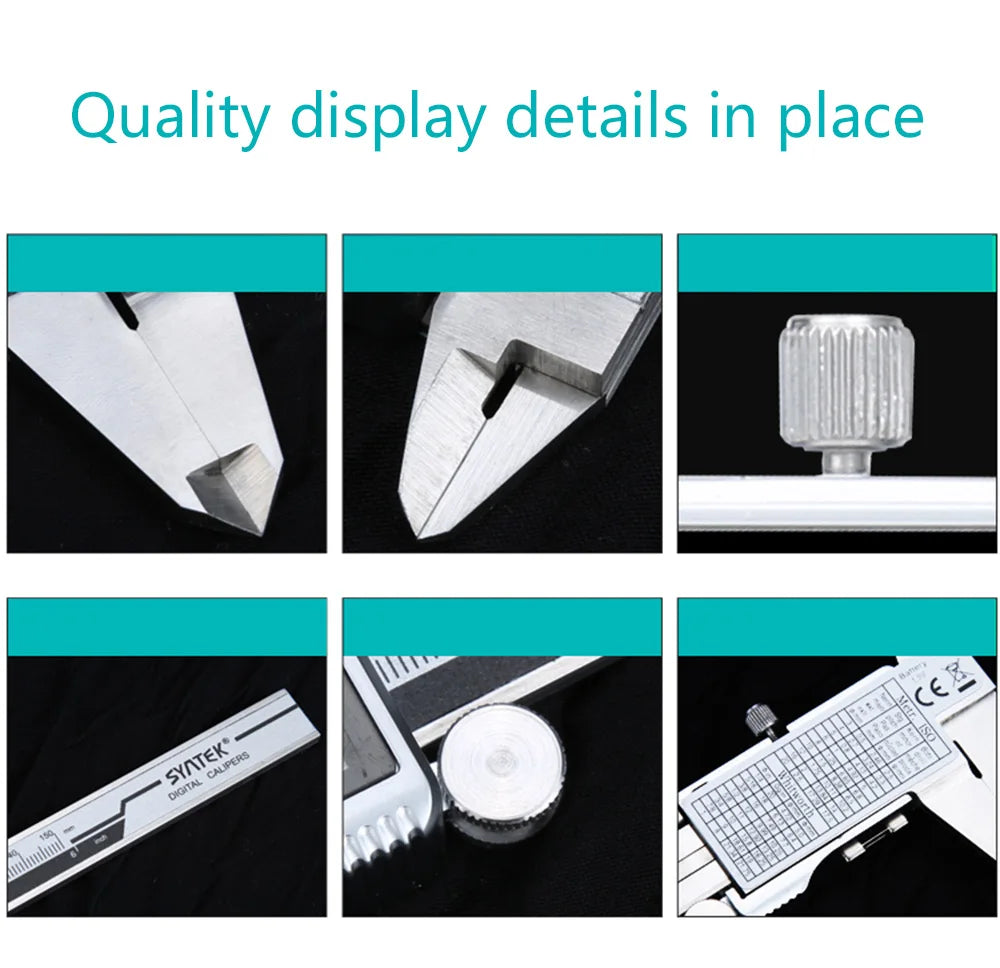 Electronic Digital Caliper HD Full Screen Full Metal 0-150/200/300mm Stainless Steel Vernier Caliper Precise Measurement Tool