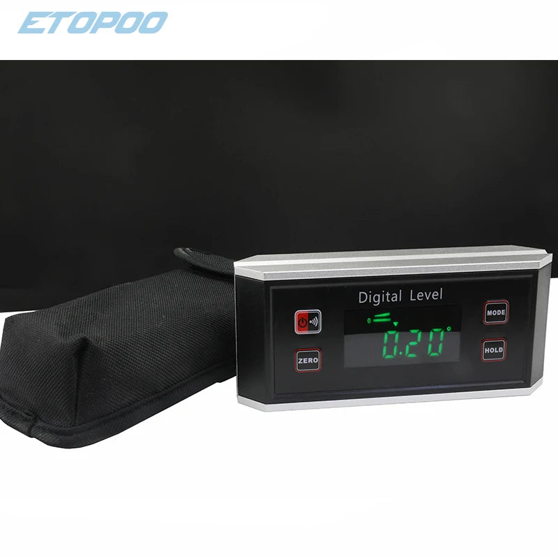 IP65 Digital LCD Protractor Angle Finder Level Inclinometer Magnetic V-Groove 0~360 Degree Inclinometer Level Box with Magnet