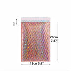 50pcs Rose Gold Poly Bubble Mailer Envelopes Aluminum Foil Padded Envelopes Self Seal Bubble Shipping Mailer Bags