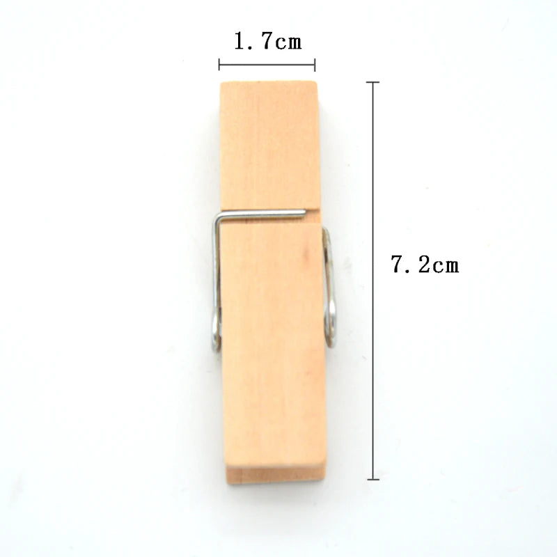 1/20/30/50 PCS Different Sizes 25mm/35mm/44mm/150mm Natural Wooden Clips For Photo Memo Office Clothespin Craft Decoration Pegs