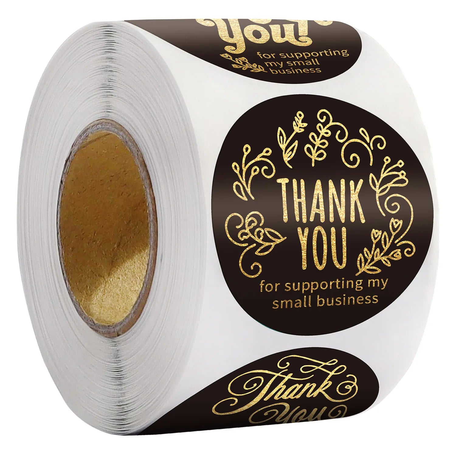 100-500pcs Laser Thank You Stickers for Small Business Holographic Silver Adhesive Labels for Bags Boxes Envelope Mail GIft