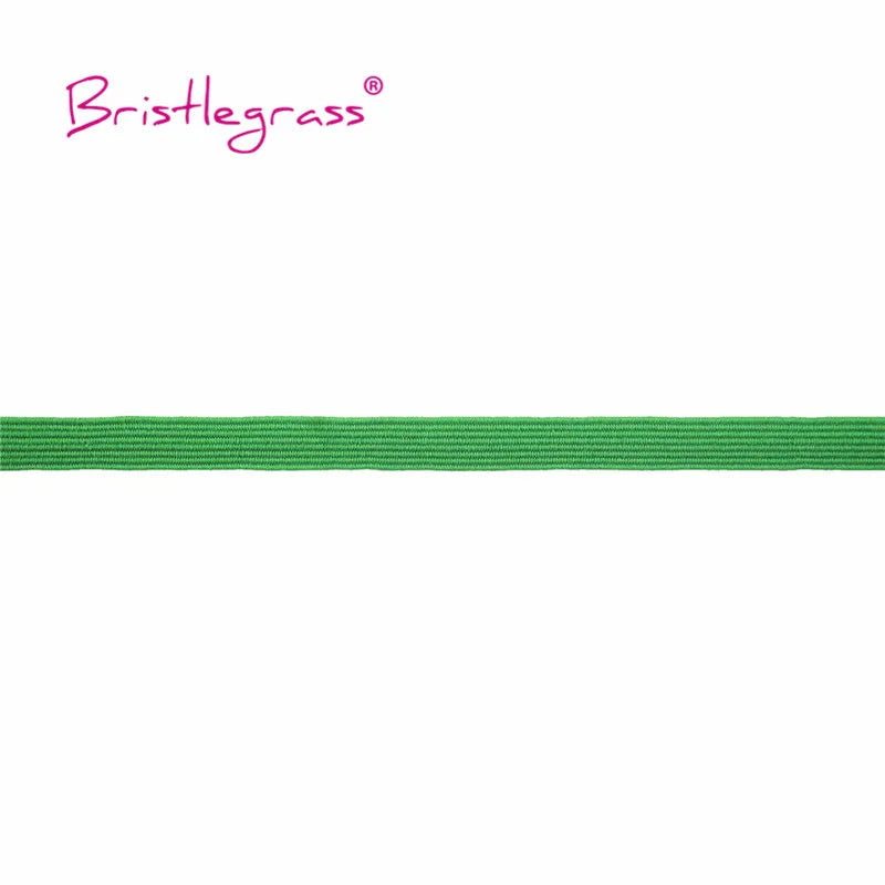 BRISTLEGRASS 2 5 10 Yard 1/4" 6mm Flat Skinny Elastic Cord Glitter Latex Rubber Band Rope Notebook Earloop Dress DIY Sewing Trim