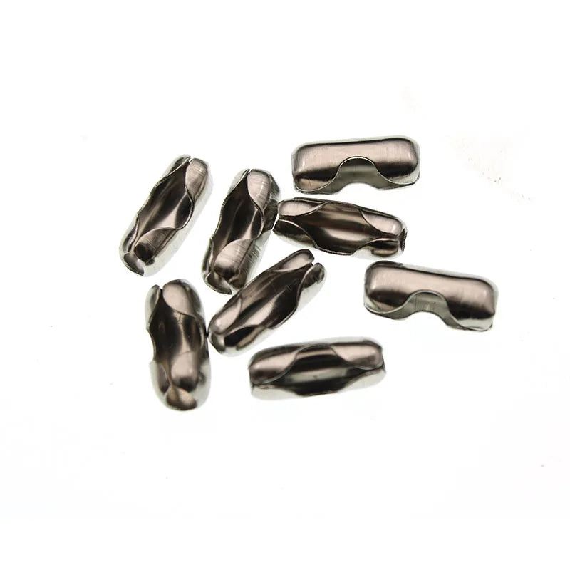 1.5 2.0 2.4 3.2 4 6 8 10mm Stainless Steel Ball Chain Bulk Bead Chain Necklace Connector Clasp For DIY Necklace Jewelry Making
