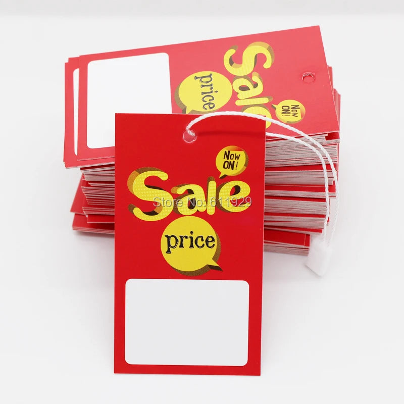 Free Shipping Sale Price Tag/Blank Hang Tag/Clothing Paper Tag/Custom Garment Printed Tag/Clothing Label/Sale Label 200 Pcs