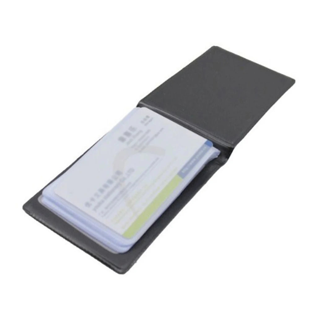 PU Leather 40Cards/20 pocket ID Credit Card Holder Book Case Keeper Organizer Passport Credit Card Case Business Men Vintage Bag