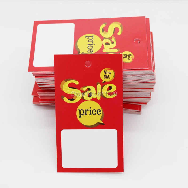 Free Shipping Sale Price Tag/Blank Hang Tag/Clothing Paper Tag/Custom Garment Printed Tag/Clothing Label/Sale Label 200 Pcs