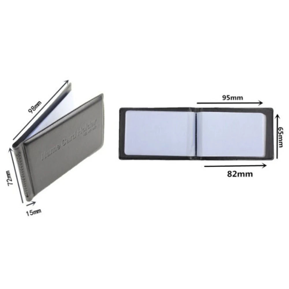 PU Leather 40Cards/20 pocket ID Credit Card Holder Book Case Keeper Organizer Passport Credit Card Case Business Men Vintage Bag