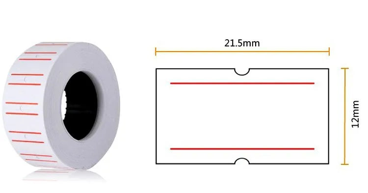Retail 1 Roll 500PCS White Adhesive Price Tag Paper Price label Mark Sticker for MX-5500 Price Tag Gun lableller