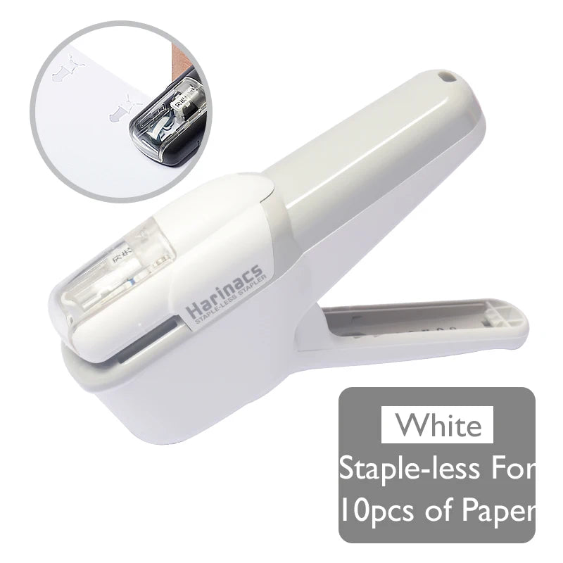Japan KOKUYO Harinacs Staple-Free Stapler Large Creative Staple-less Manual Stapler Office Stationery Safe Easy Use