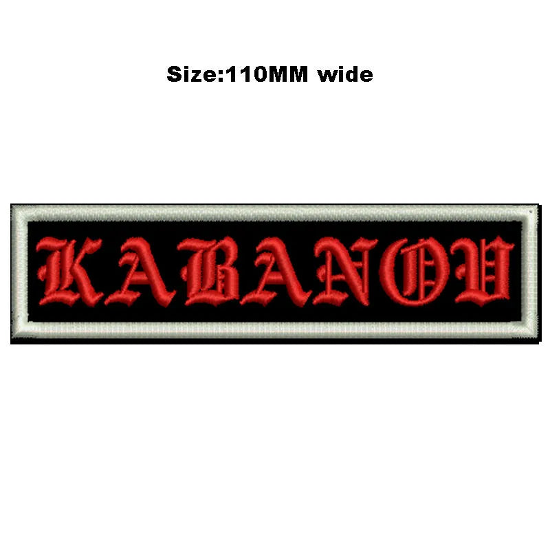 Custom Embroidered Name Patch 110MM Wide Biker Motorcycle Badge Tag Vest Personalized