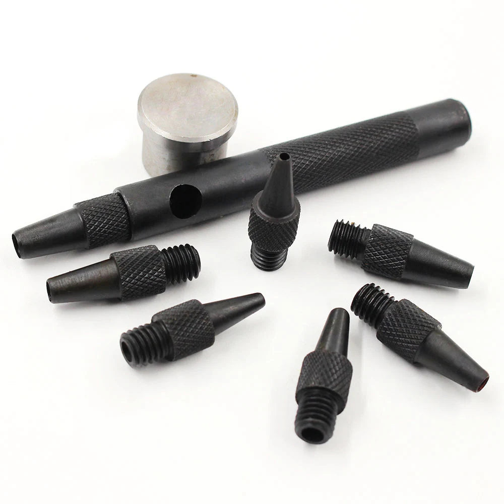 QJH Leather Hole Punch Removable Round Belt Punch Hole Screw Punch Leather Tools 2.0/2.5/3.0/3.5/4.0/4.5/5.0mm