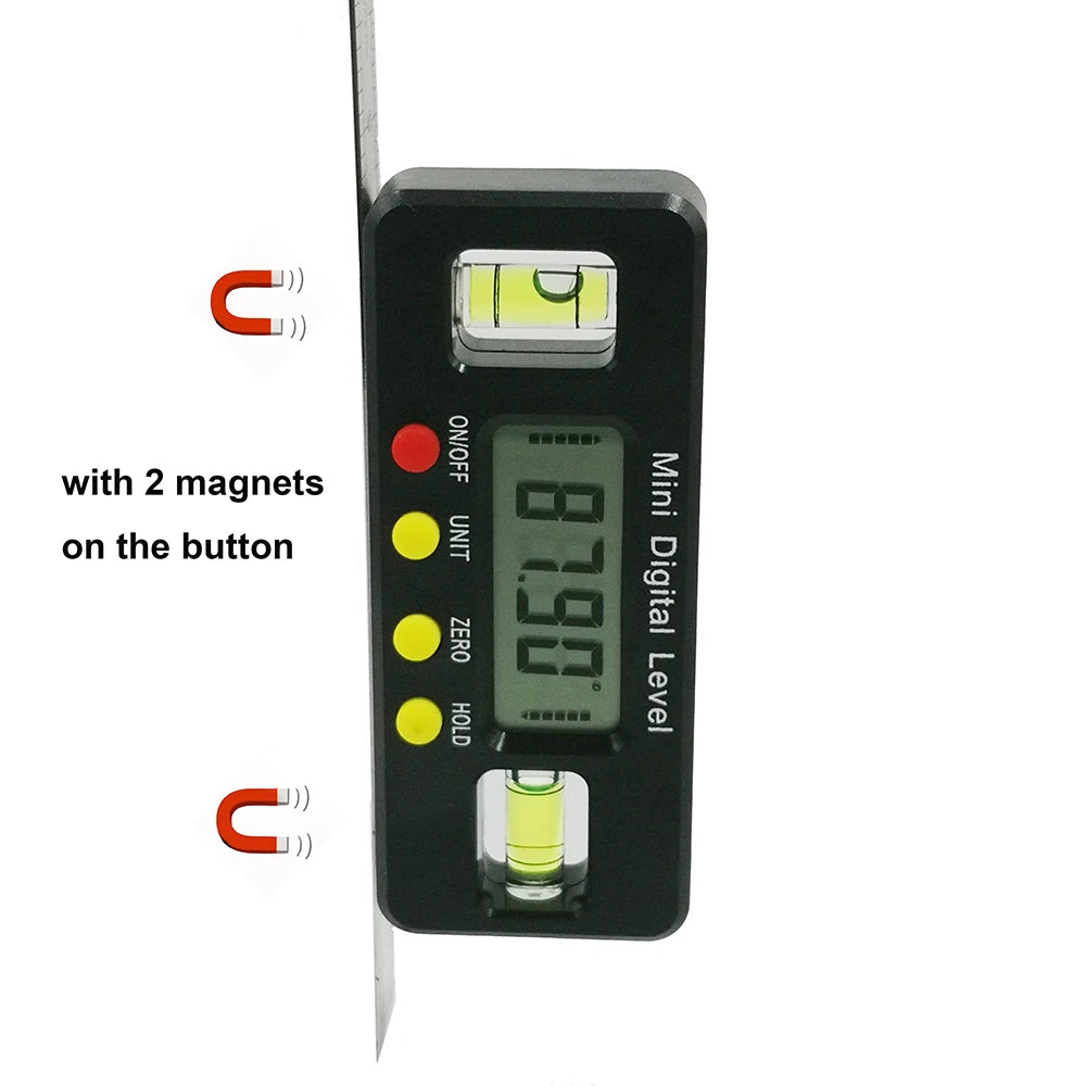 150mm 100mm 360 deg mini digital protractor Angle Finder inclinometer electronic level with magnetic bottom angle measuring tool