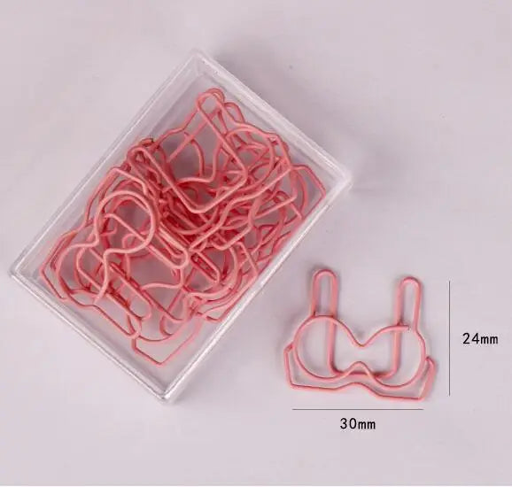 10pcs/lot Pink Series Kawaii Animal Cat Heart Shape Paper Clip Metal Bookmark Decorative Memo Clips Stationery