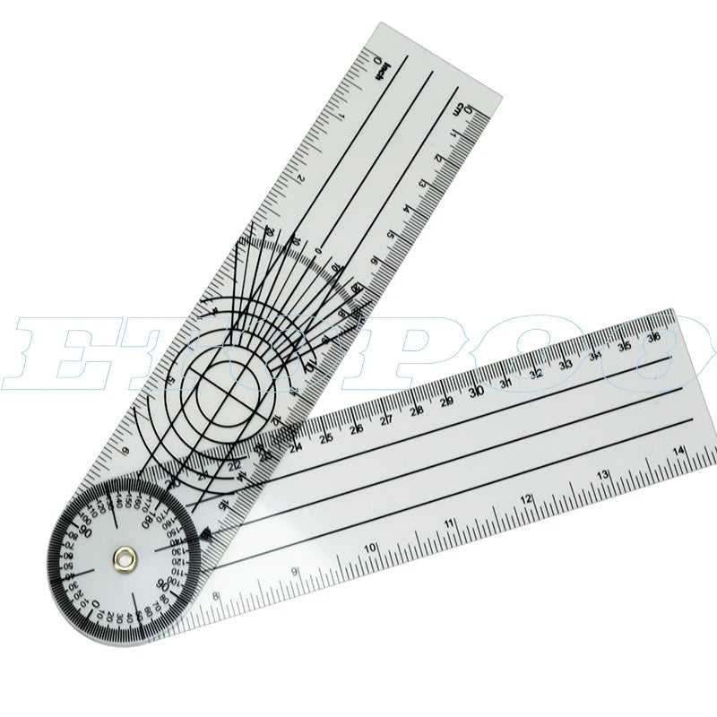 6pcs/set 5pcs 3pcs/set Protractors Multi-Ruler Spinal Finger Goniometer Angle Medical Spinal Ruler 180/360 Degree Measuring Tool