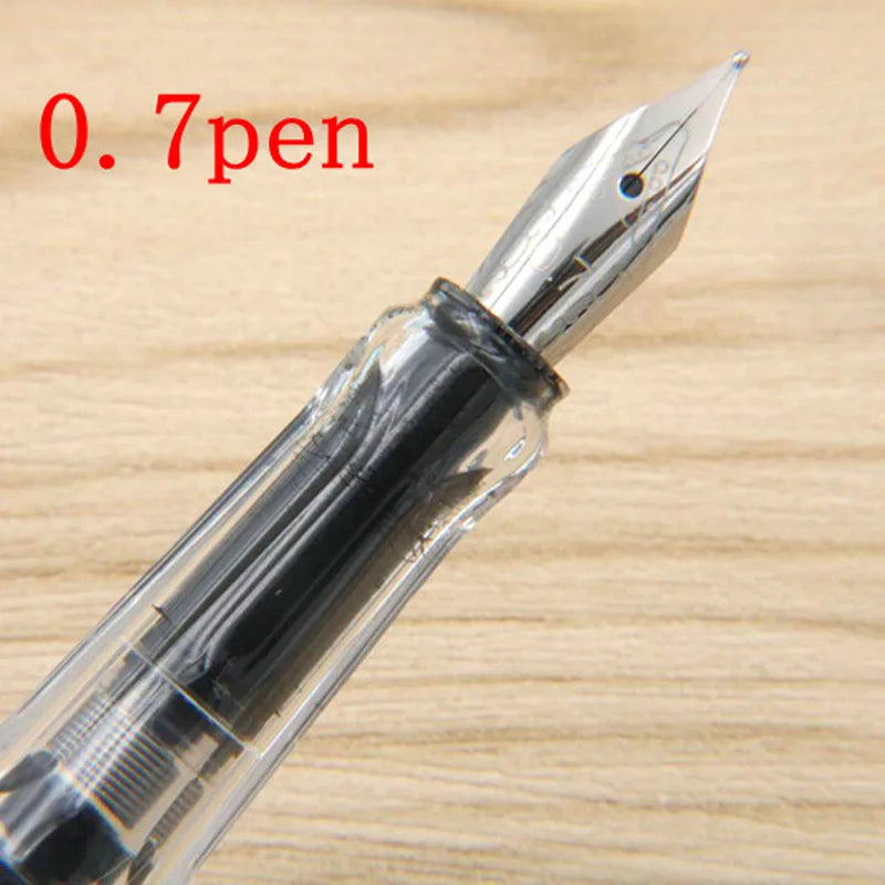 1pc Duckbill Gothic parallel Fountain Pen transparent white art Flat Tip School Student Office Gifts Stationery ink pens