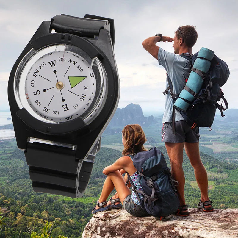 Wrist Strap Compass Military Watch Compass Outdoor Survival Watch Strap Band Bracelet