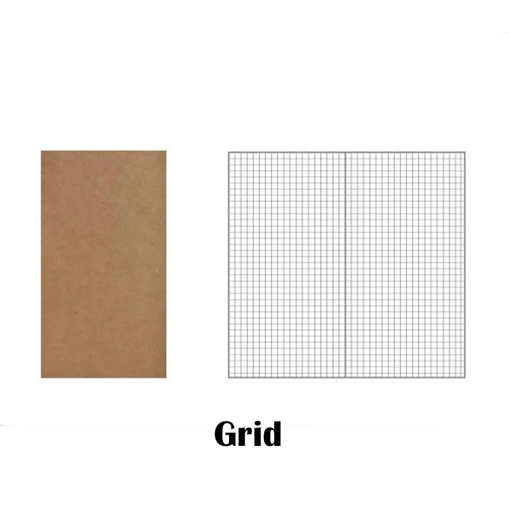 1PC Refillable Paper Traveler's Notebook Filler Papers Journal Dairy Inserts Refill leather notebook blank line kraft