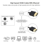 3ft 5ft  6ft 10ft 15ft High speed Gold Plated Plug HDMI-compatible Cable 1.4 Version HD 1080P 3D for HDTV XBOX PS3computer cable