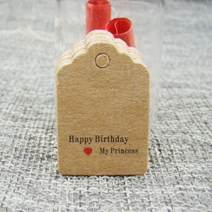 various paper gift hang tag 100pcs per lot thank you kraft gift packing tag handmade with love products price tag