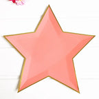 8Pcs Star Paper Plates Party Decoration Disposable Tableware for Dinner Cakes Birthday Wedding Party Supplies