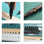 QJH Leather Hole Punch Removable Round Belt Punch Hole Screw Punch Leather Tools 2.0/2.5/3.0/3.5/4.0/4.5/5.0mm