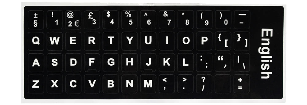 Keyboard Skin Fashion Keyboard Key Sticker Label Many Language Russian Arabic Spanish German French for 10-17 Inch Laptop