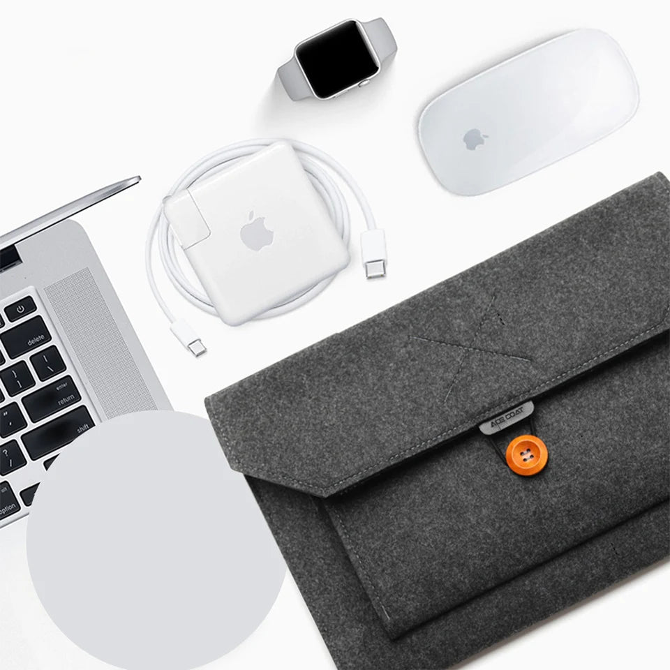 11.6/13/14/15"Laptop Sleeve Felt Ultralight Notebook Tablet Pad Case Multi-pocket Pouch Bag Briefcases for Apple Macbook/ Asus