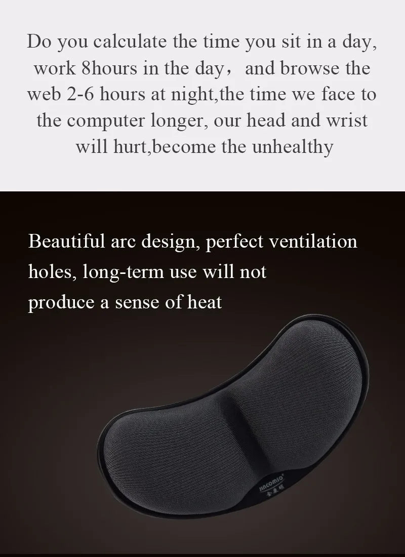 Anti-skid Memory Foam Mouse Pad Mousepad Support Wrist Rest Mat Ergonomic Office Healthy Mouse Pad for Computer Laptop Desktop