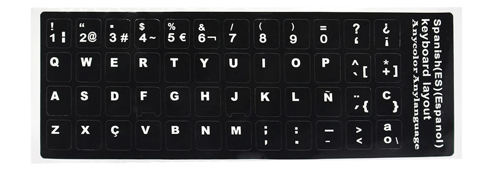Keyboard Skin Fashion Keyboard Key Sticker Label Many Language Russian Arabic Spanish German French for 10-17 Inch Laptop