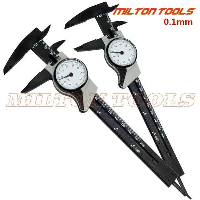0-150MM 6inch Pure Plastic Vernier Caliper with Dial Plastic Dial Caliper Gauge Digital Caliper Micrometer Thickness Gauge