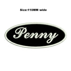 Custom Embroidered Name Patch 110MM Wide Biker Motorcycle Badge Tag Vest Personalized