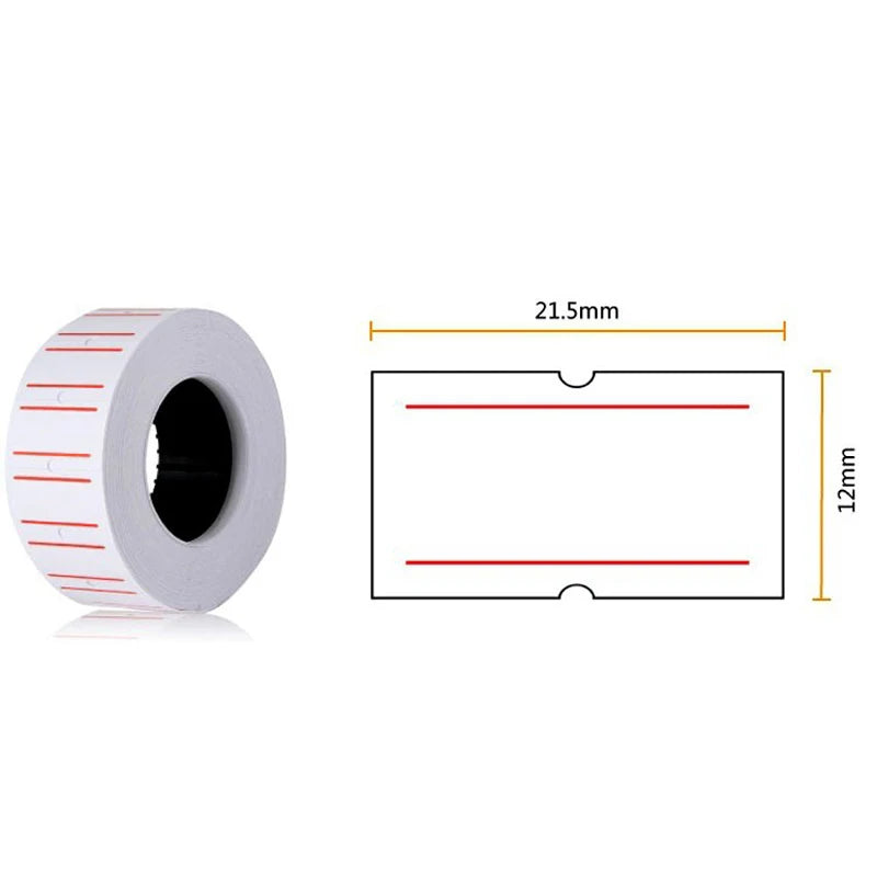 Retail 1 Roll 500PCS White Adhesive Price Tag Paper Price label Mark Sticker for MX-5500 Price Tag Gun lableller