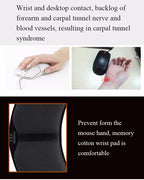 Anti-skid Memory Foam Mouse Pad Mousepad Support Wrist Rest Mat Ergonomic Office Healthy Mouse Pad for Computer Laptop Desktop