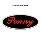 Custom Embroidered Name Patch 110MM Wide Biker Motorcycle Badge Tag Vest Personalized