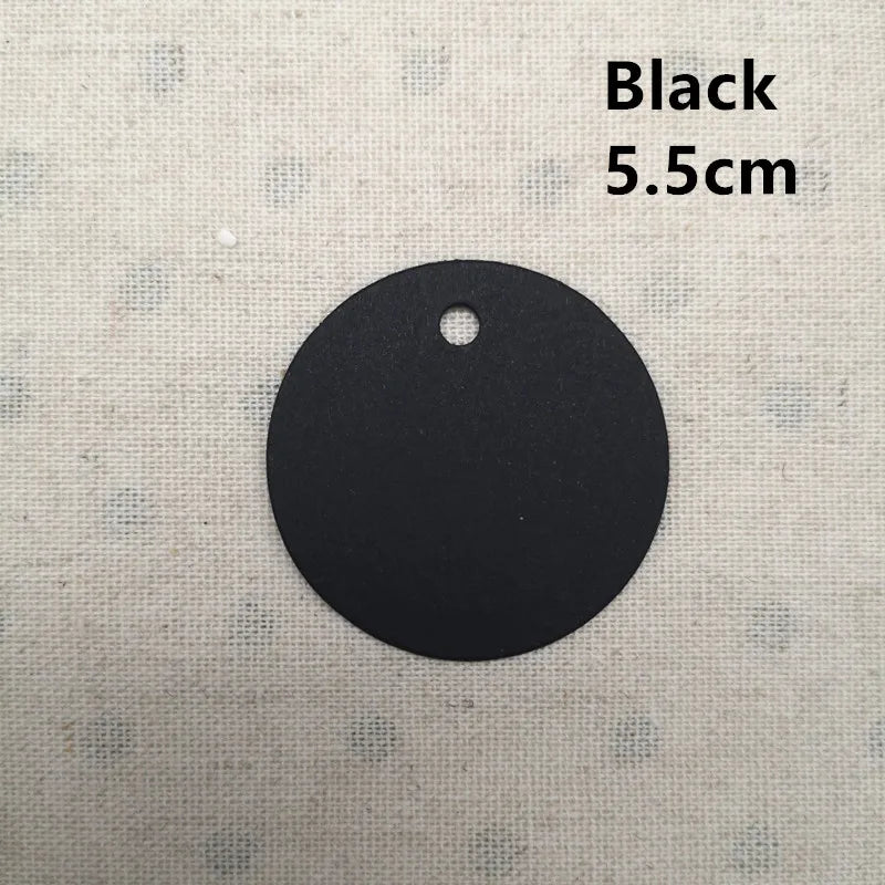 100pcs Kraft Multiple Sizes Paper Tags Round Luggage Note Wedding Invitations Cards Blank Gift Price Hang Tag Christmas Decor