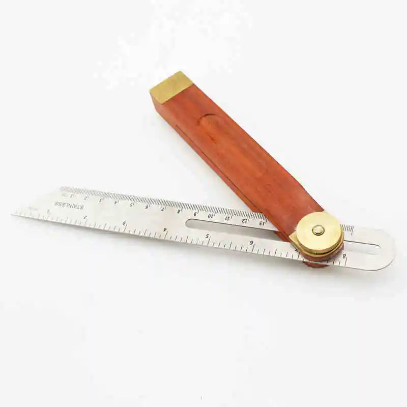Angle Rulers Gauges Tri Square Sliding T-Bevel with Wooden Handle Level Measuring Tool Wooden Marking Gauge Protractor