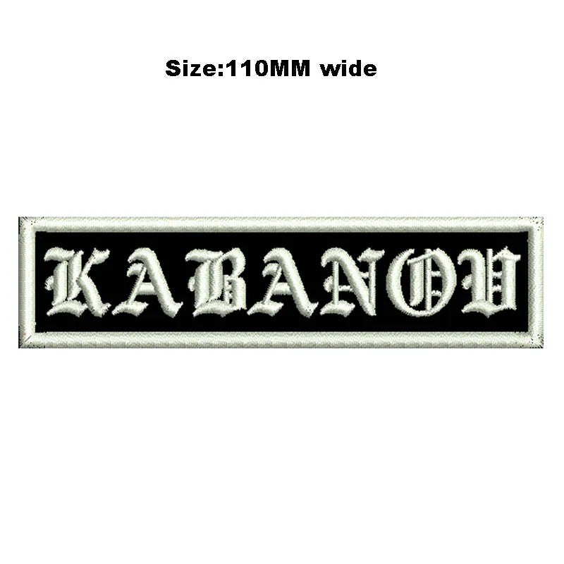 Custom Embroidered Name Patch 110MM Wide Biker Motorcycle Badge Tag Vest Personalized